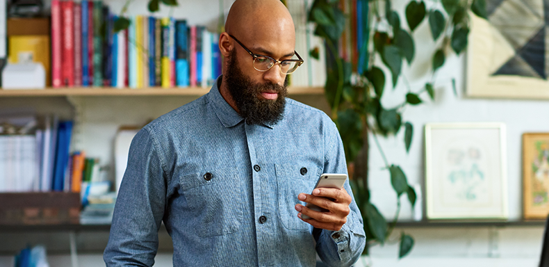 Man using phone